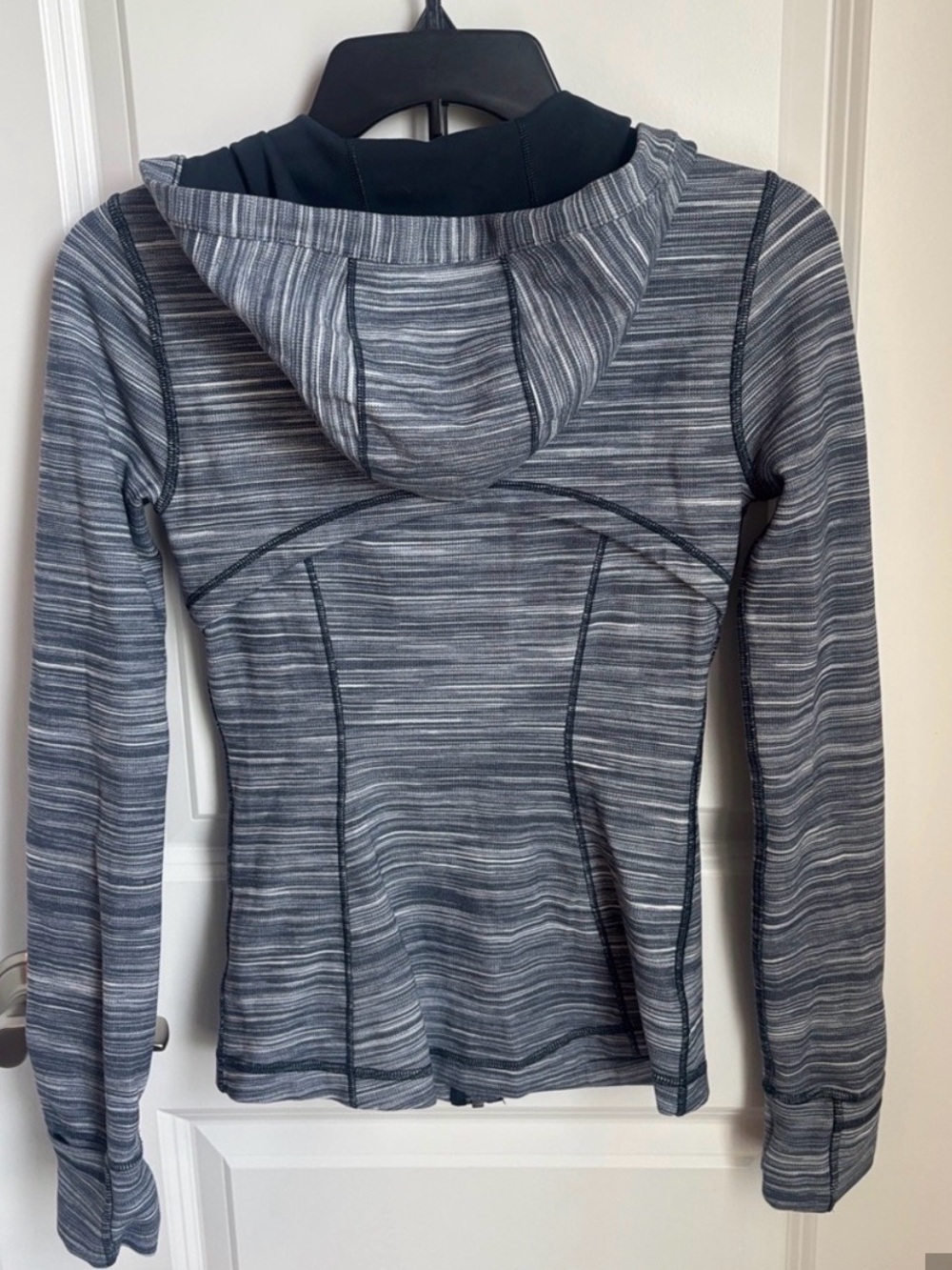 lululemon athletica Gray Striped Hooded Jacket